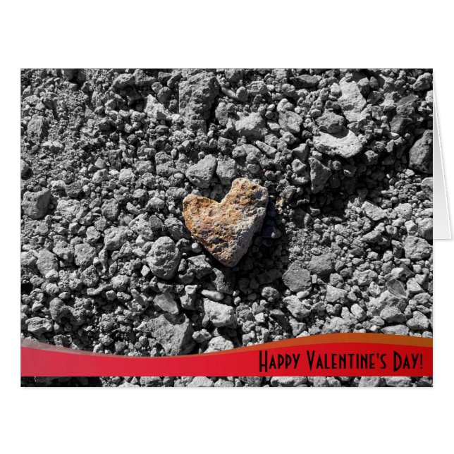 Cartão Placa dobrada por dia de os namorados (Frente horizontal)