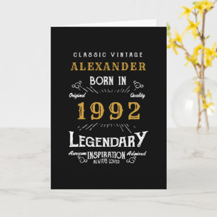 Cartão Placa Dourada Preta para aniversário de 30 anos 19
