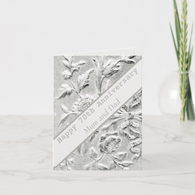 Cartão Placa editável de 70 Aniversário (Frente)