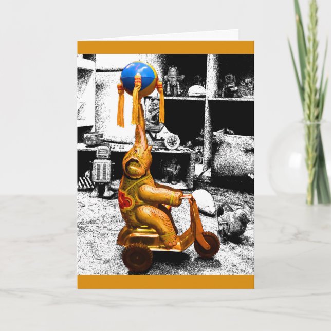 Cartão Placa elefante de elefante de pinagem com elefante (Frente)