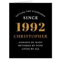 Placa Elegante Dourada Preta do Nome do aniversári