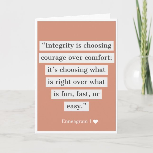 Cartão Placa Enneagram 1 (Frente)