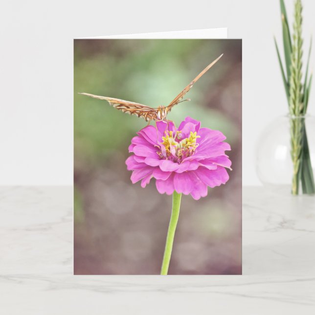 Cartão Placa Escritura De Néctar De Borboleta Psalm 34:8 (Frente)