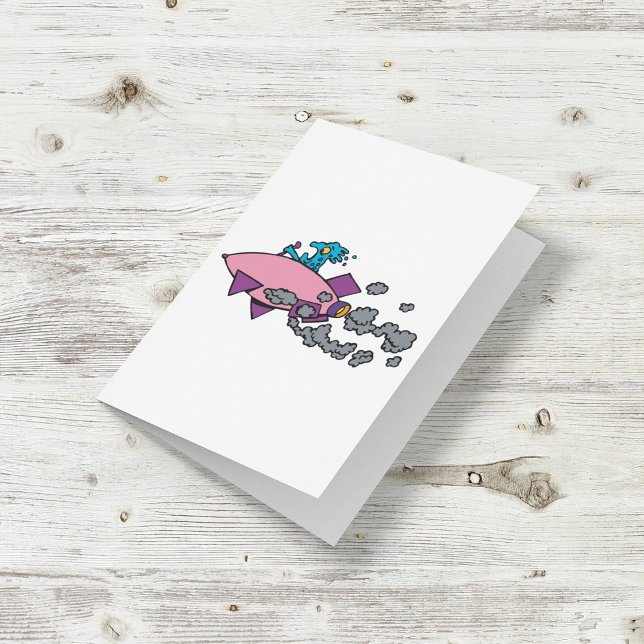 Cartão Placa Espacial de Alienígena de Cartoon (Criador carregado)