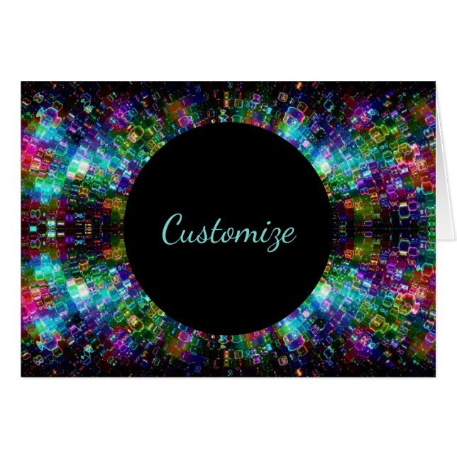 Cartão Placa Espiral De Vidro Quebrada (Frente horizontal)