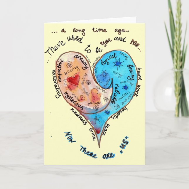 Cartão Placa ESTJ/INFJ inspirada na Connects Hearts socio (Frente)