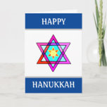 Cartão Placa Estrela Hanukkah<br><div class="desc">Celebrações de feriados judeus e decorações ideias de presentes personalizadas</div>