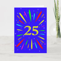 Placa Explosiva de Aniversário do 25