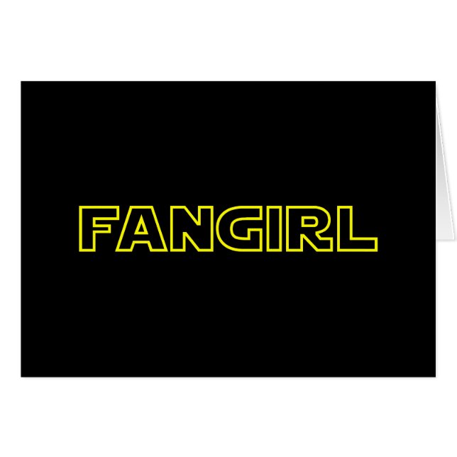 CARTÃO PLACA FANGIRL (Frente Horizontal)