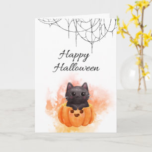 Cartão Placa Feliz de Halloween - Design mimado