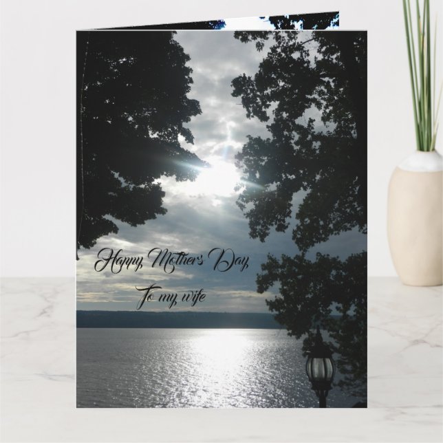 Cartão Placa FELIZ DIA DE AS MÃES WIFE (Frente)