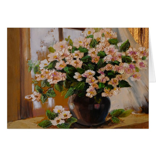 Cartão Placa Floral Artística 2 (Frente horizontal)