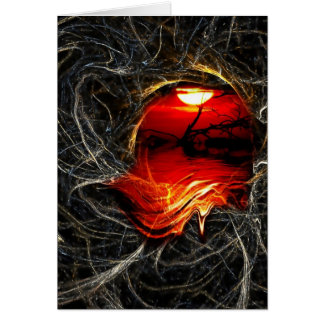 Cartão Placa Fractal Sunset de Fusão