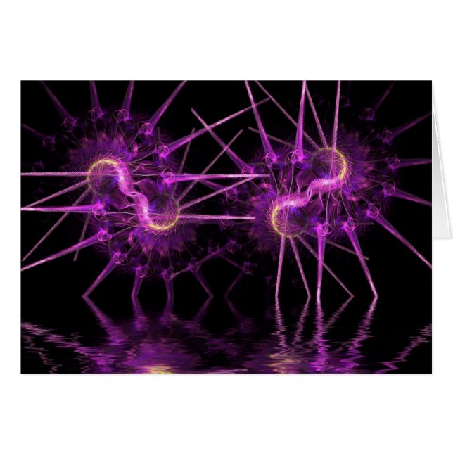 Cartão Placa FractalArt PINKSTiKS (Frente Horizontal)