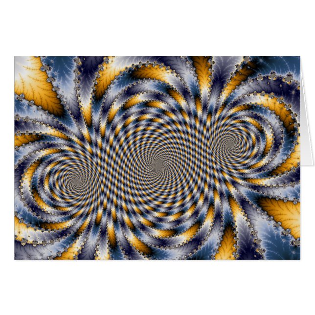 Cartão Placa frontal de espiral 2 - Fractal (Frente Horizontal)