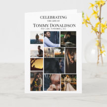 Placa Funeral de Colagem de Foto 12