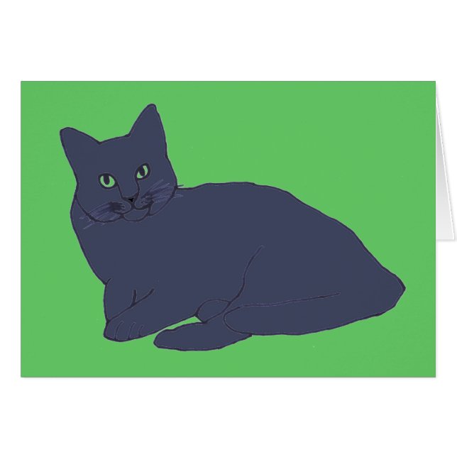 Cartão Placa Gatinho cinza (Frente Horizontal)