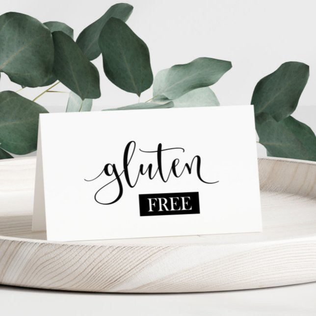 Cartão Placa Gluten Free Mesa Tent (Criador carregado)