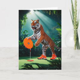 Cartão Placa Golfer de Disco Tiger