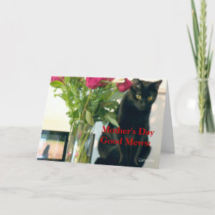 Cartão Placa "Good Mews/Bad Mews Dia de as mães"