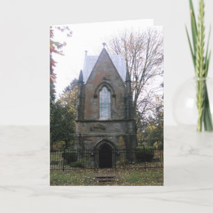 Cartão Placa Hallowe’en "Lone Fir Cemetery Crypt" #3