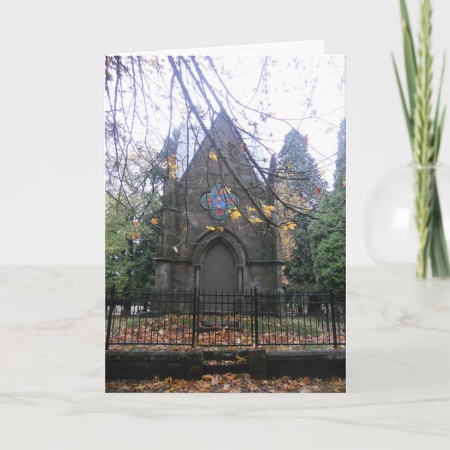 Cartão Placa Hallowe’en "Lone Fir Cemetery Crypt" nº 2 (Frente)