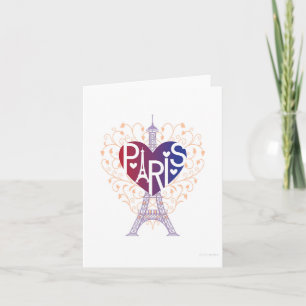 Cartão PLACA Heart® do PARIS Lover