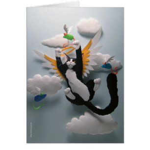 Cartão Placa Heaven Cat