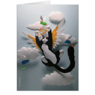 Cartão Placa Heaven Cat