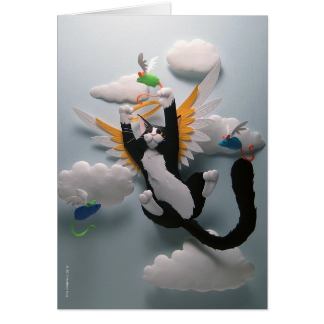 Cartão Placa Heaven Cat (Frente)