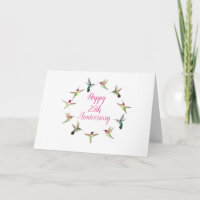 Placa Hummingbird de Aniversário Feliz Personaliza