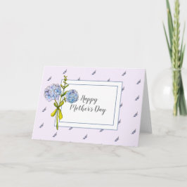 Cartão Placa Hydrangea Watercolor