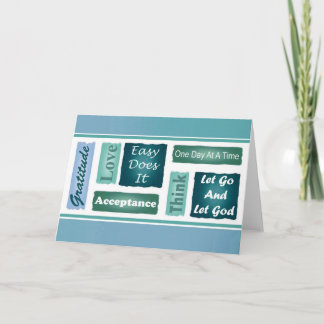 Cartão Placa Inspiracional de 12 Etapas