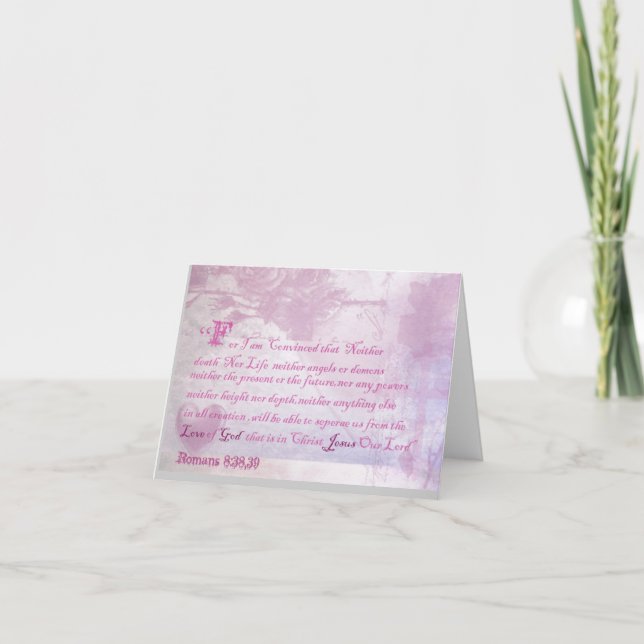 Cartão Placa Inspiracional Romns 8:28 (Frente)