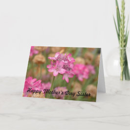 Cartão Placa Irmã de Dia de as mães Feliz