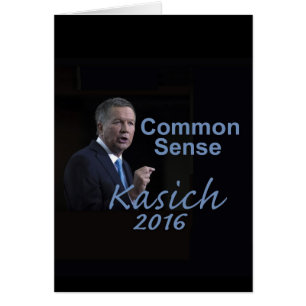 Cartão Placa John KASICH 2016
