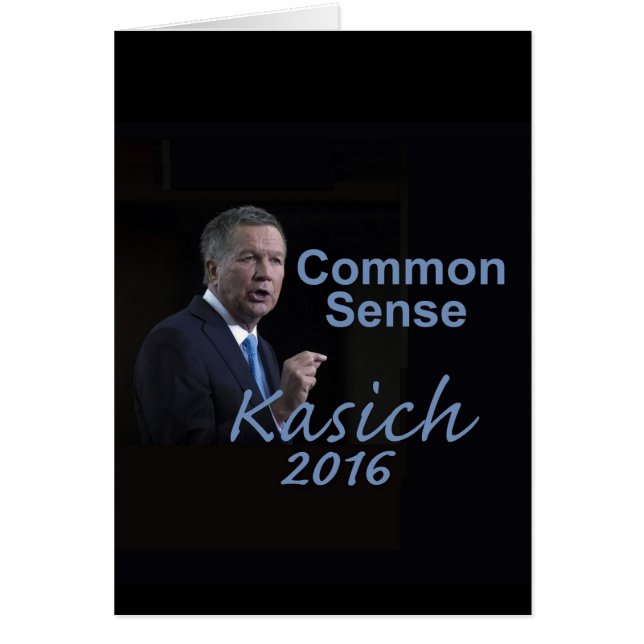 Cartão Placa John KASICH 2016 (Frente)