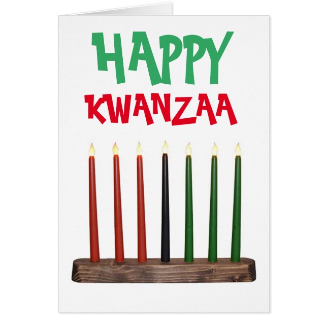 Cartão Placa Kwanzaa Feliz (Frente)