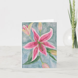 Cartão Placa Lily Stargazer