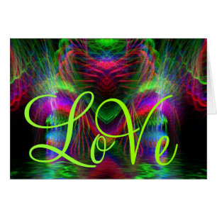 Cartão Placa LOVE Fractal