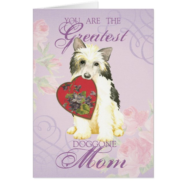 Cartão Placa Mãe de Powderpuff Heart (Frente)