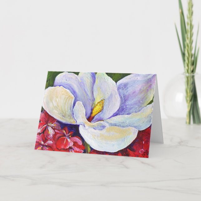 Cartão Placa Magnolia & Azaleas (Frente)