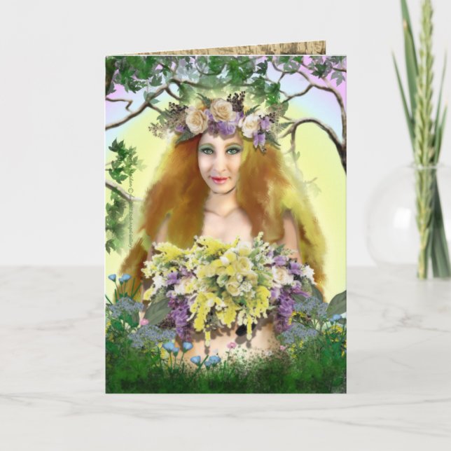 Cartão Placa Maiden primavera (Frente)