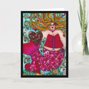 Cartão Placa Mermaid de Chocolate do namorados