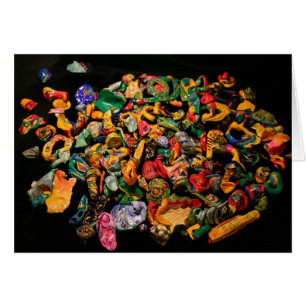 Cartão Placa Micro Escultura Miniatura Micromanética