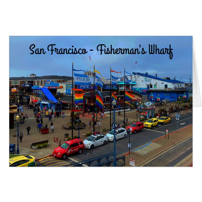 Cartão Placa nº 1-2 do Orgulho 39 de São Francisco Pier (Frente Horizontal)