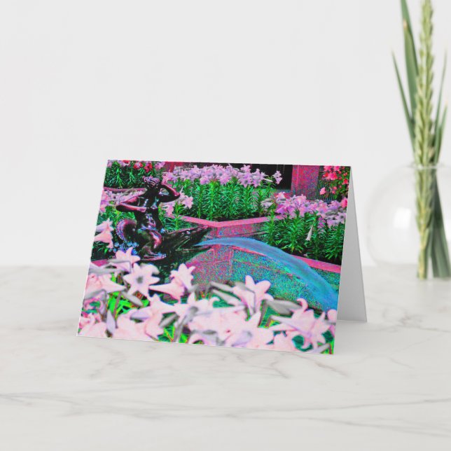 Cartão Placa Ninfônica de Água do Guerreiro (Frente)