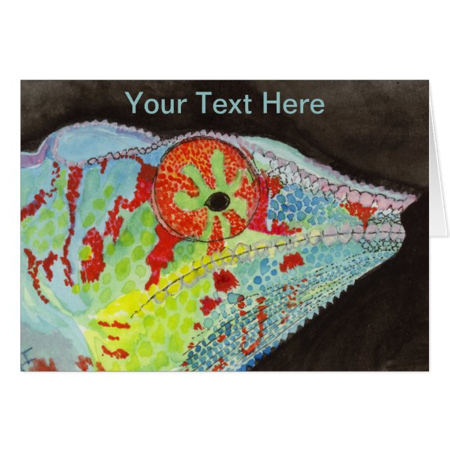 Cartão Placa Nota Chameleon (Frente Horizontal)