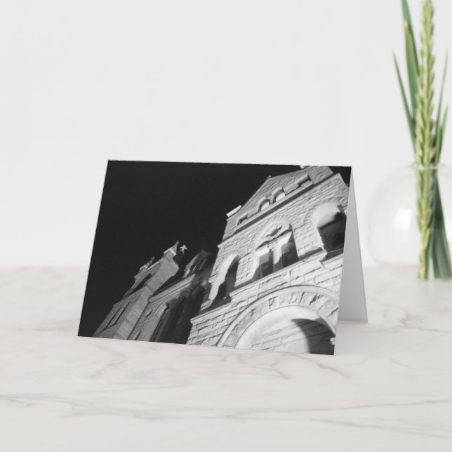 Cartão Placa 'Noturna Brilhante' Gótica (Frente)