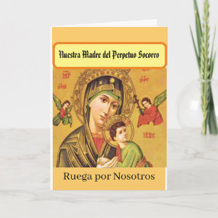 Cartão Placa Nuestra Madre del Perpetuo Socorro